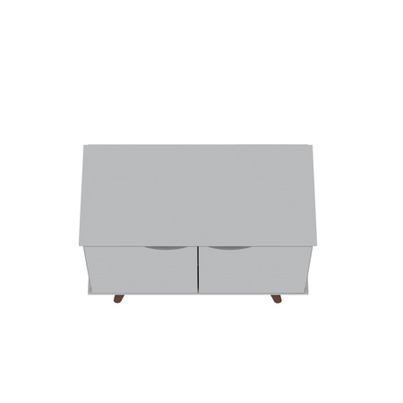 Manhattan Comfort Rectangle Hampton Accent Cabinet, 33.07 W, 15.75 L, 25.59 H, MDF and MDP Top, White 19PMC1
